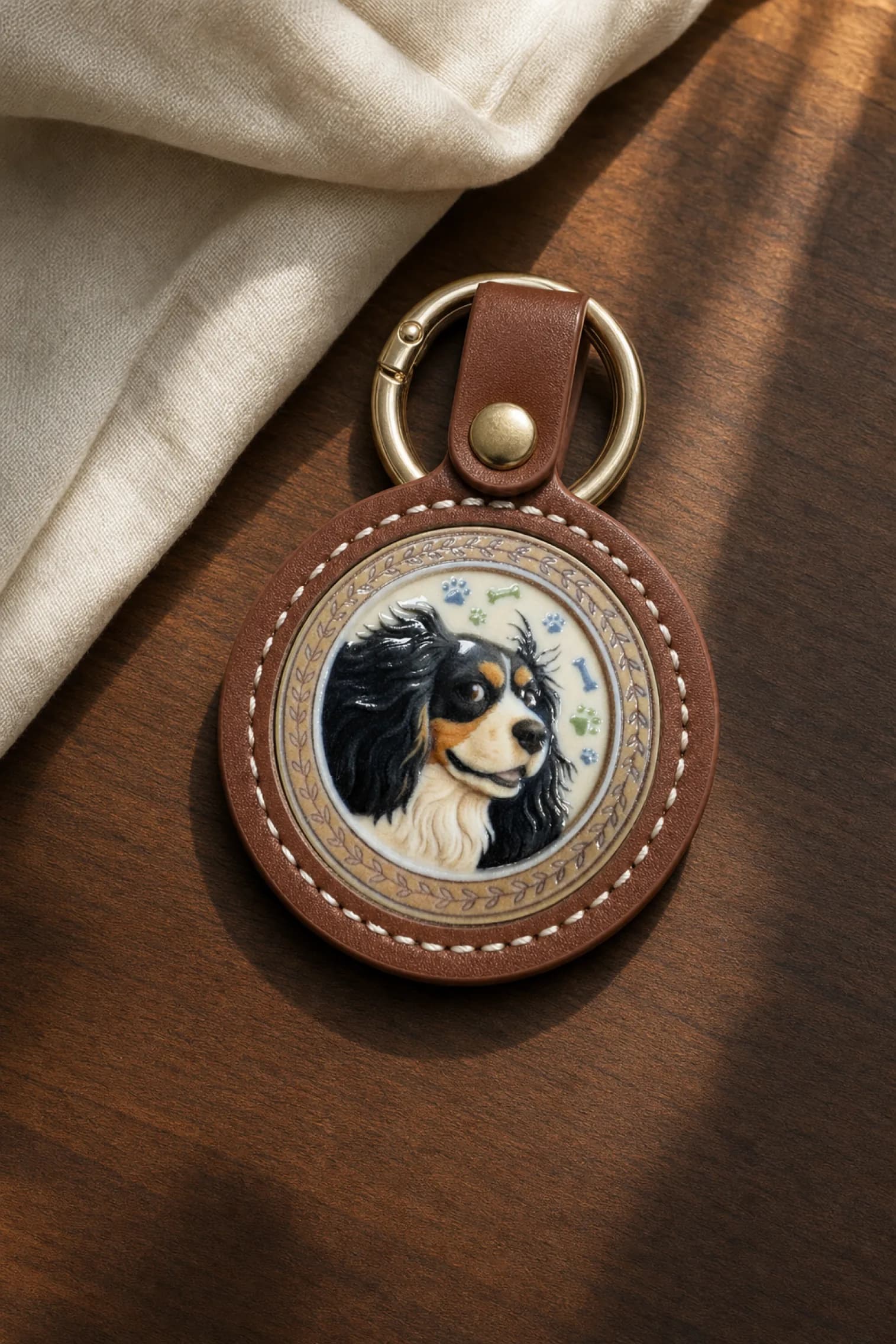 Custom pet keychain review photo from Emily