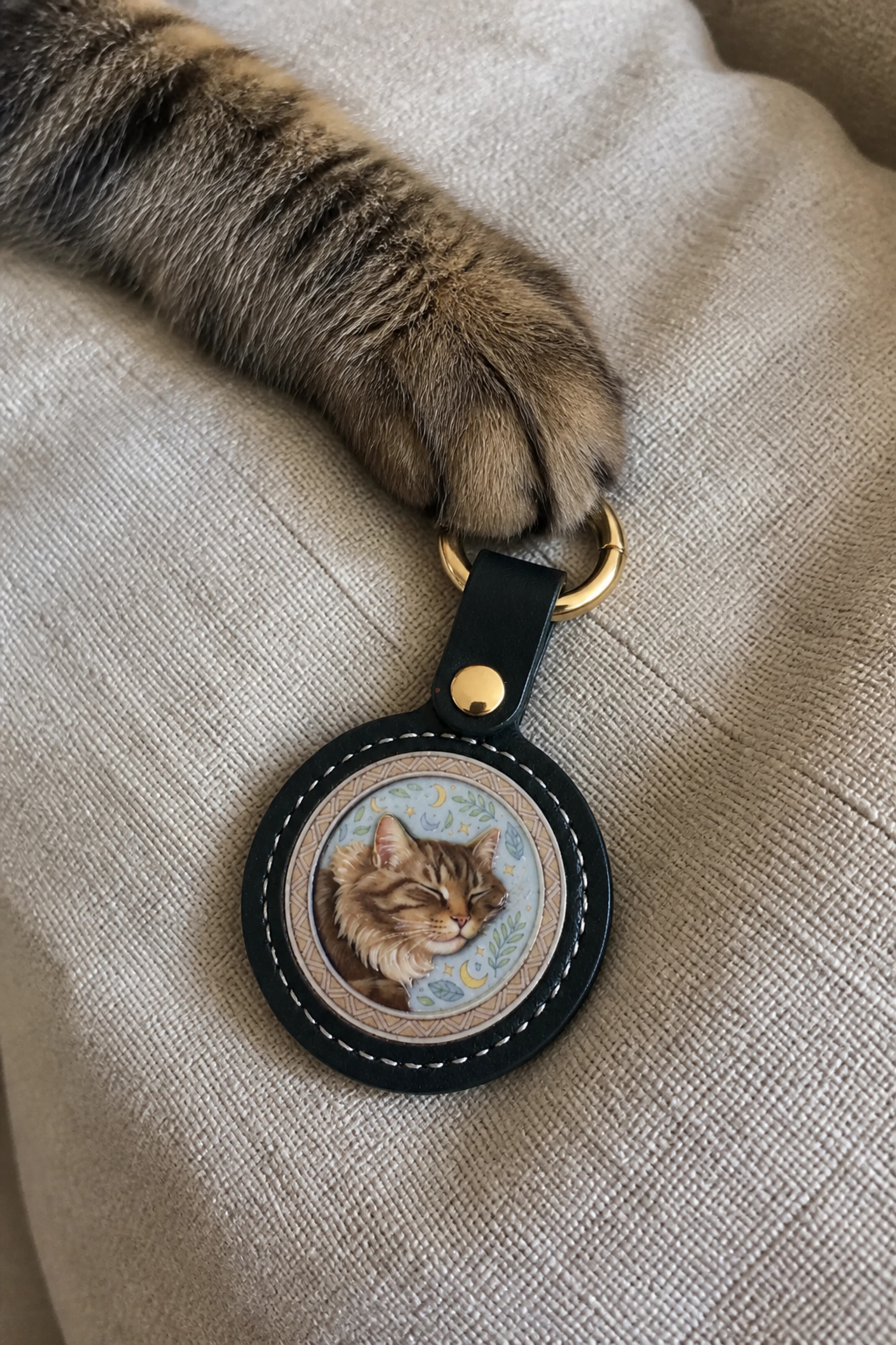 Custom pet keychain review photo from Megan