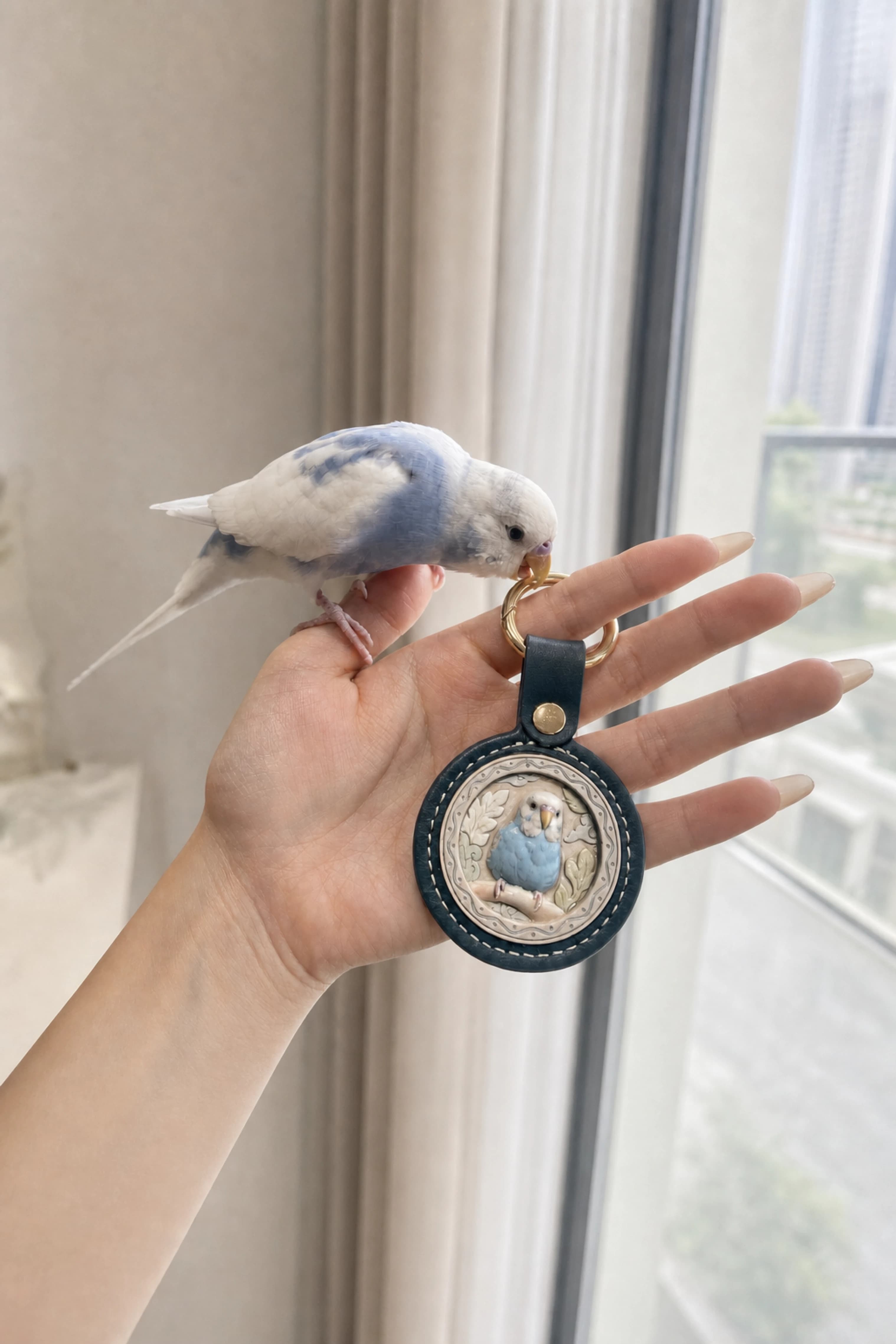 Custom pet keychain review photo from Olivia