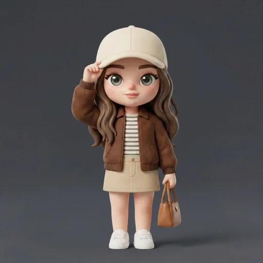 A chibi figure of one person, made from a photo