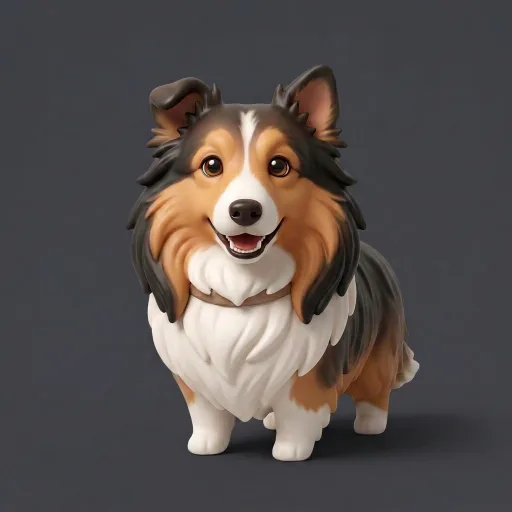 A chibi figure of one pet, made from a photo